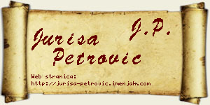 Juriša Petrović vizit kartica